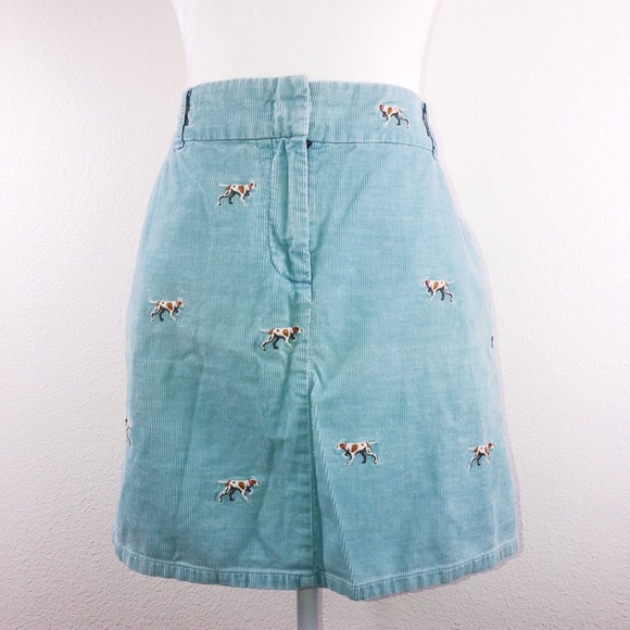 J. Crew Dresses & Skirts - J. Crew Corduroy Embroidered Dog Pencil Skirt